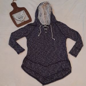 Navy Blue,  M, three-quarter sleeve T-shirt